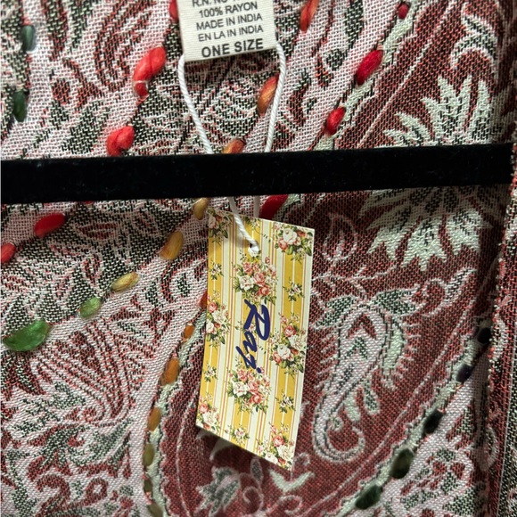 46. Raj Multicolor Paisley Kimono - Picture 4 of 6